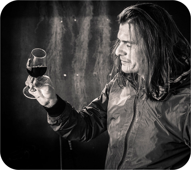 Frederic Palacios dans les vignes